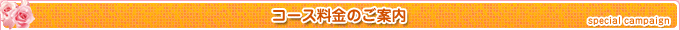 コース料金のご案内